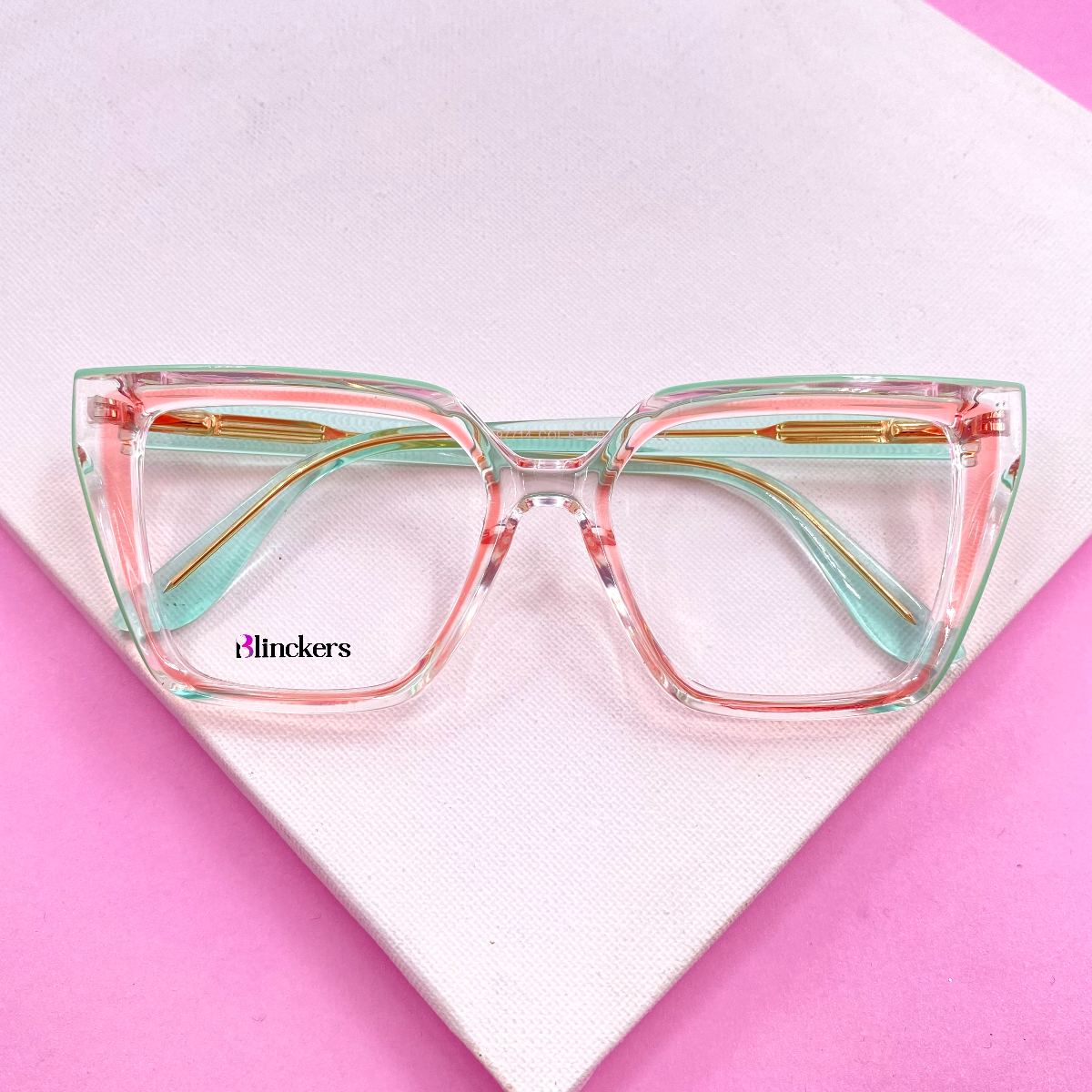 Gafas Romina - Transparente/Verde/Rosado
