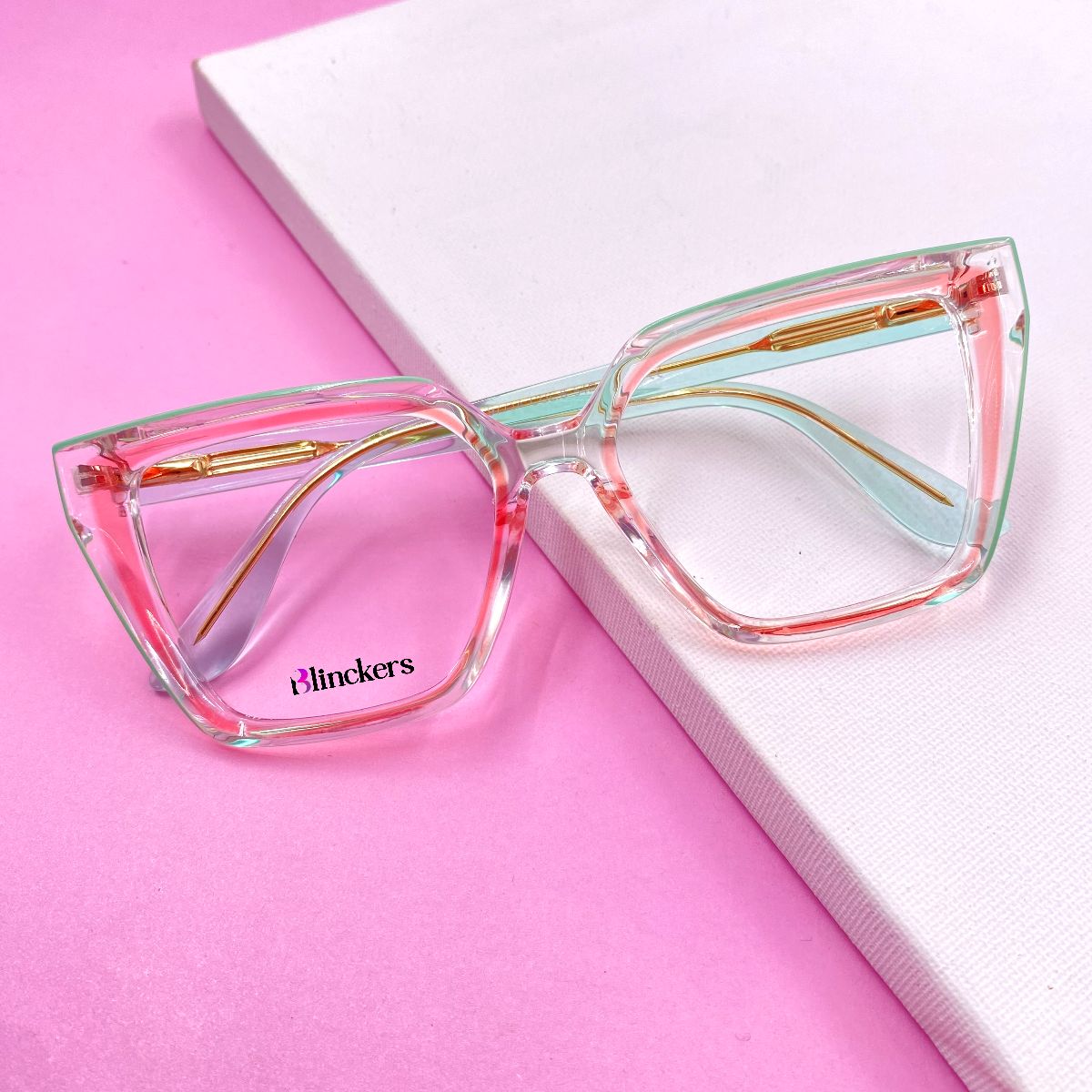 Gafas Romina - Transparente/Verde/Rosado