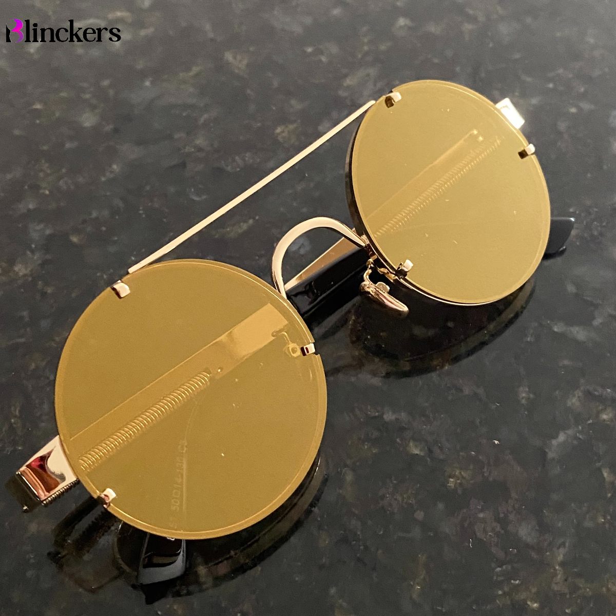 Gafas de Sol Polarizadas Lamar - Mostaza Espejo