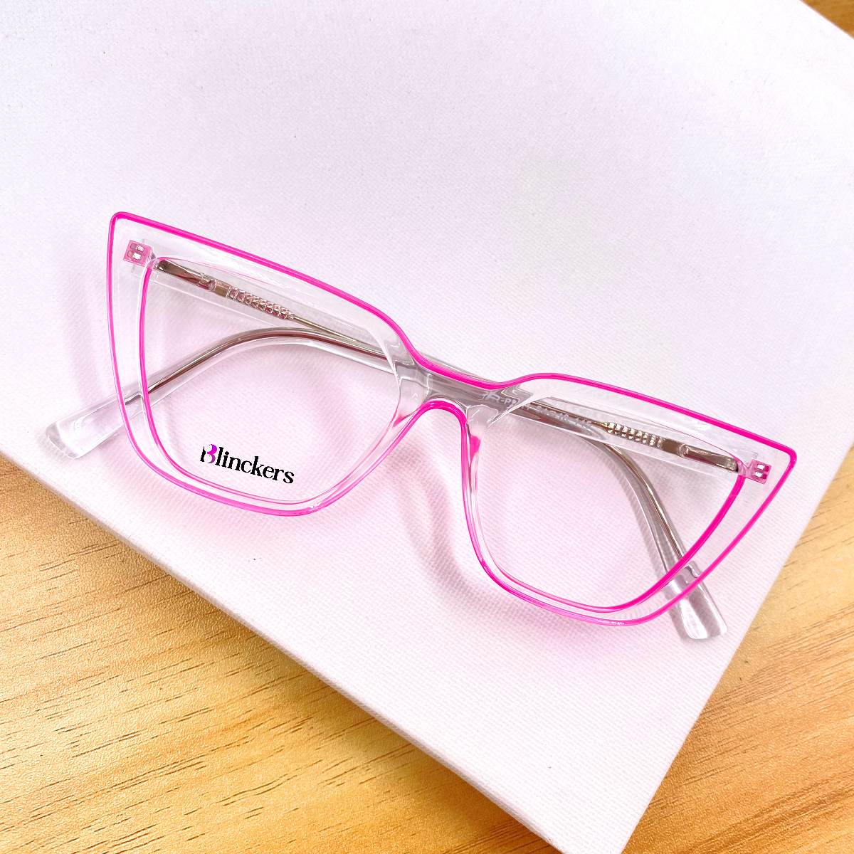Gafas Ojo de Gato Candy - Fucsia/Transparente