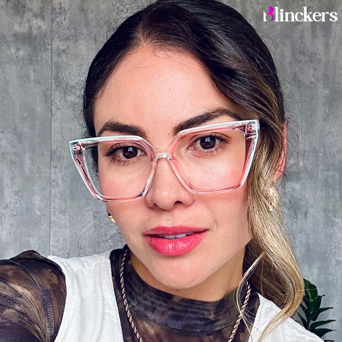 Gafas Romina - Transparente/Verde/Rosado