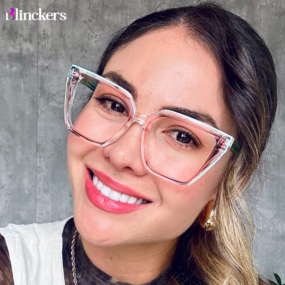 Gafas Romina - Transparente/Verde/Rosado