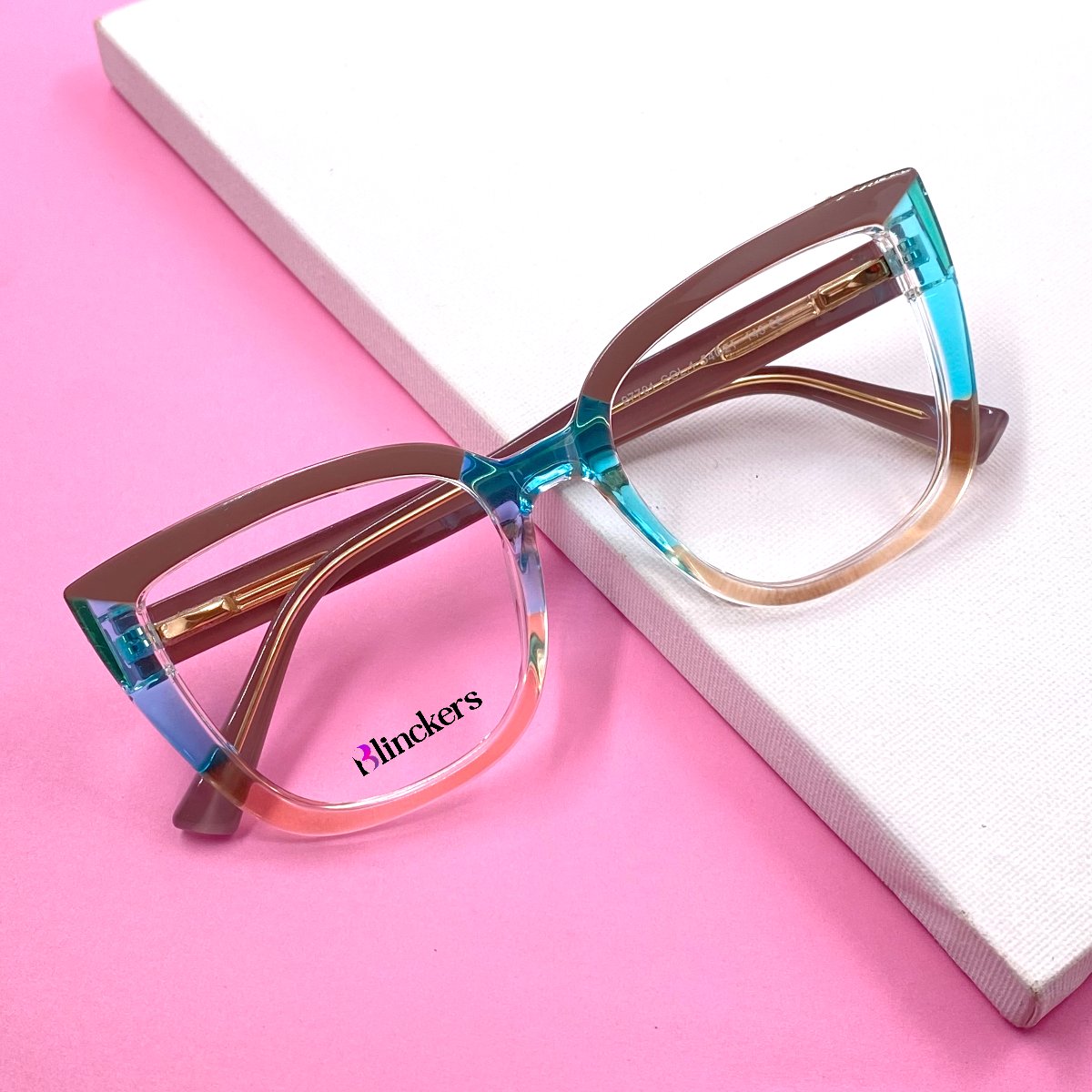 Gafas Akane - Azul/Café/Champaña