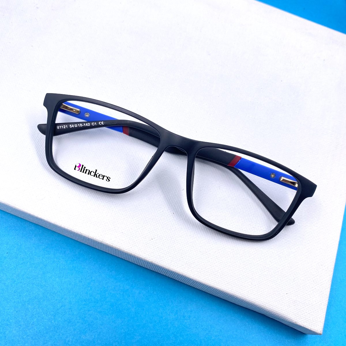 Gafas Unisex Quentin - Negro Mate/Azul