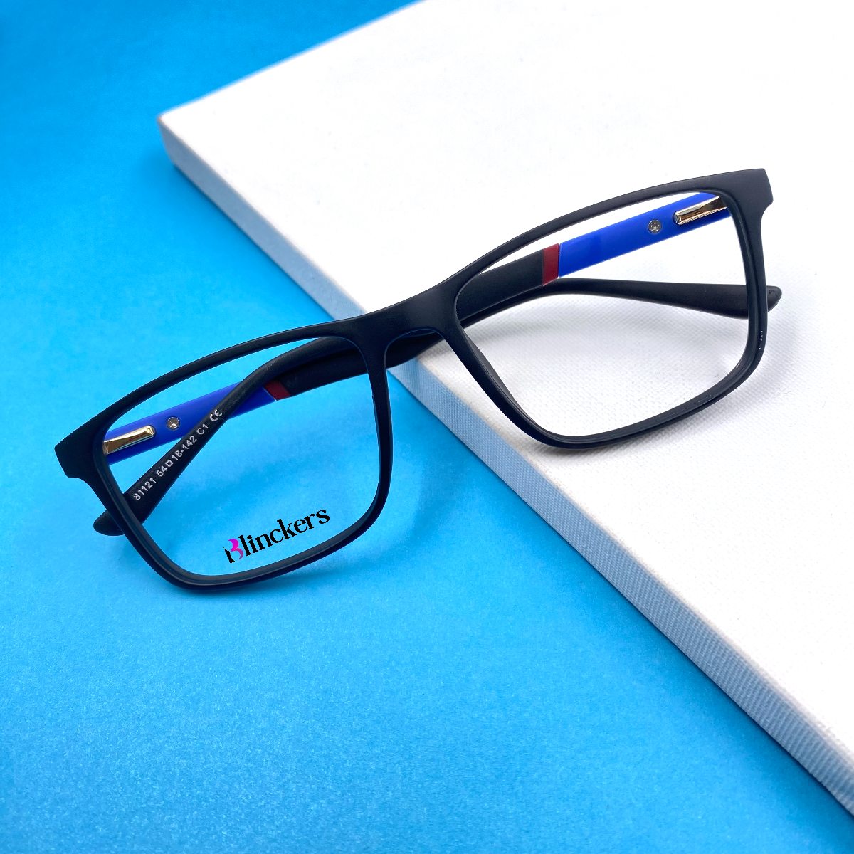 Gafas Unisex Quentin - Negro Mate/Azul