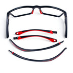 Titan | Gafas Multifunción con Varillas Intercambiables — Negro/Rojo