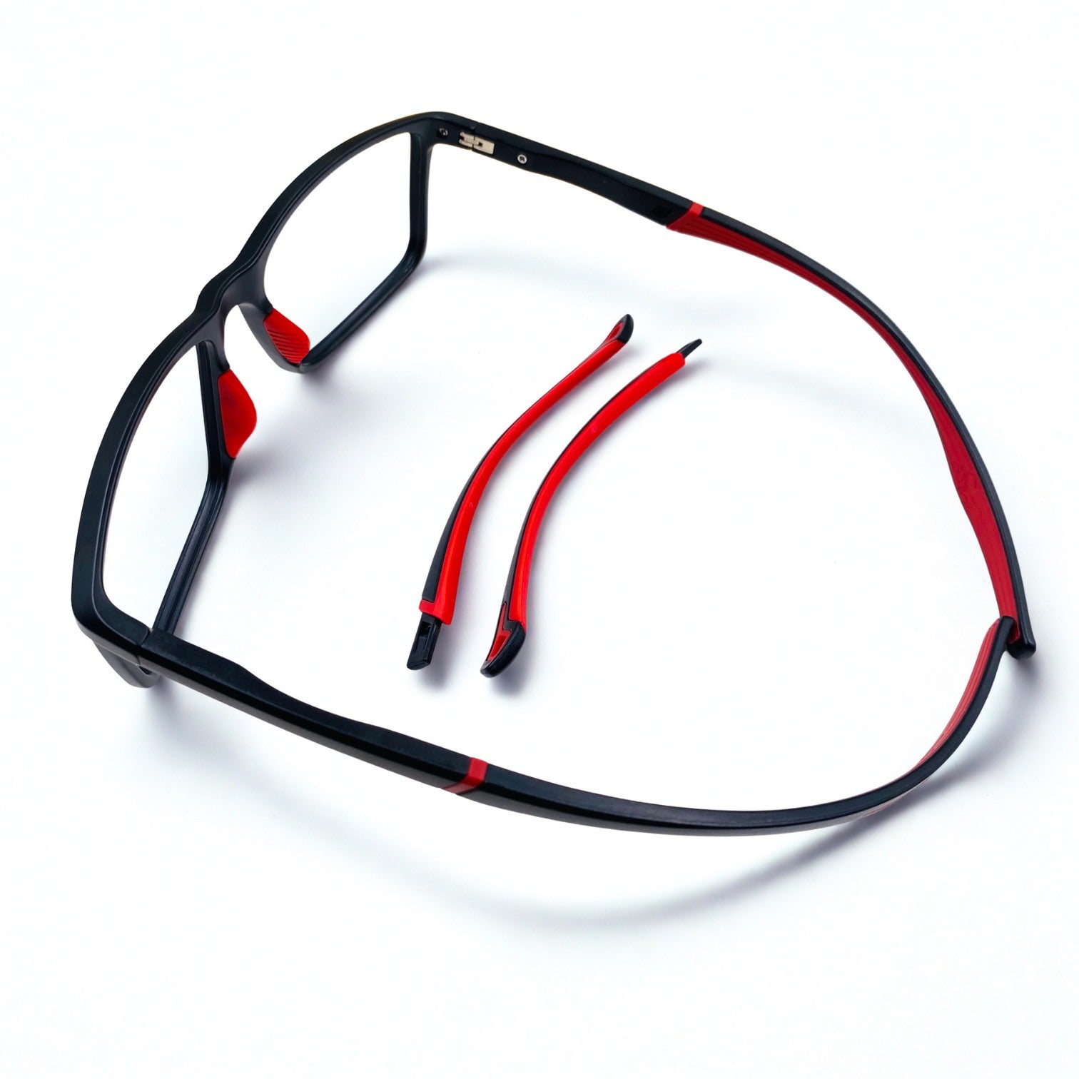 Titan | Gafas Multifunción con Varillas Intercambiables — Negro/Rojo