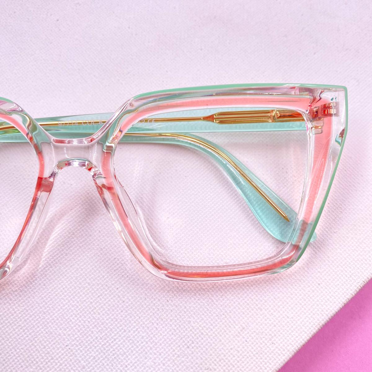 Gafas Romina - Transparente/Verde/Rosado
