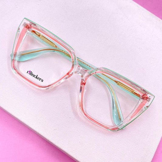 Gafas Romina - Transparente/Verde/Rosado