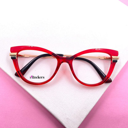 Gafas Ojo de Gato Saori - Rojo