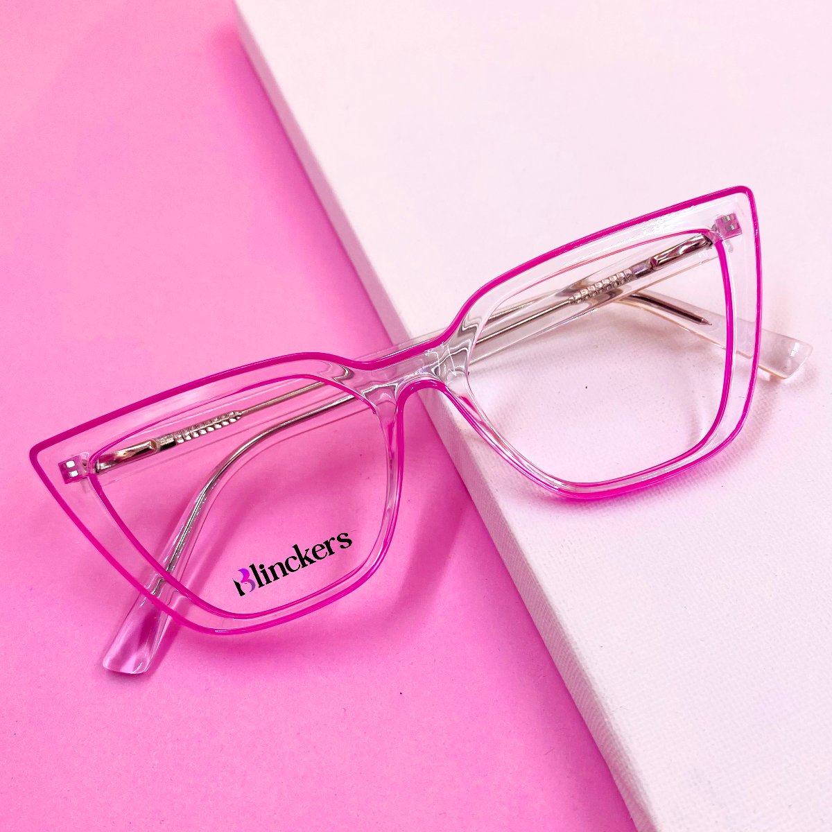 Gafas Ojo de Gato Candy - Fucsia/Transparente