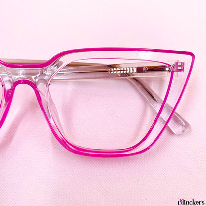 Gafas Ojo de Gato Candy - Fucsia/Transparente