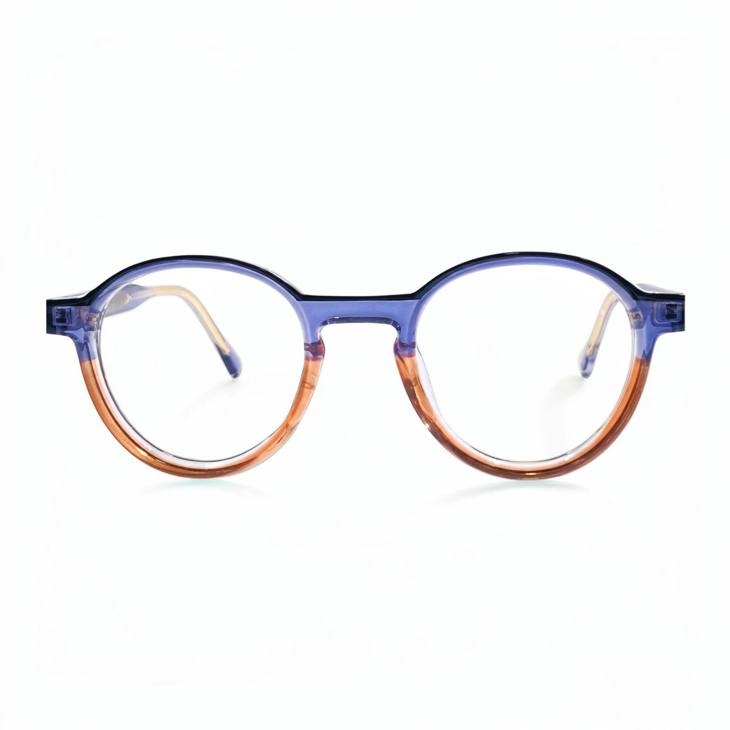 Gafas Casandra Redondas Azul y Naranja - Montura TR90 para Mujer