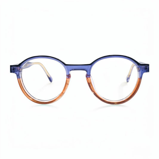 Gafas Casandra Redondas Azul y Naranja - Montura TR90 para Mujer