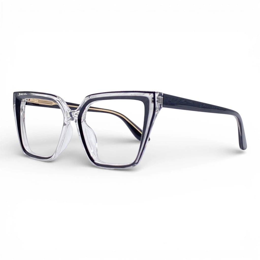 Gafas Ojo de Gato Romina — Negro/Transparente