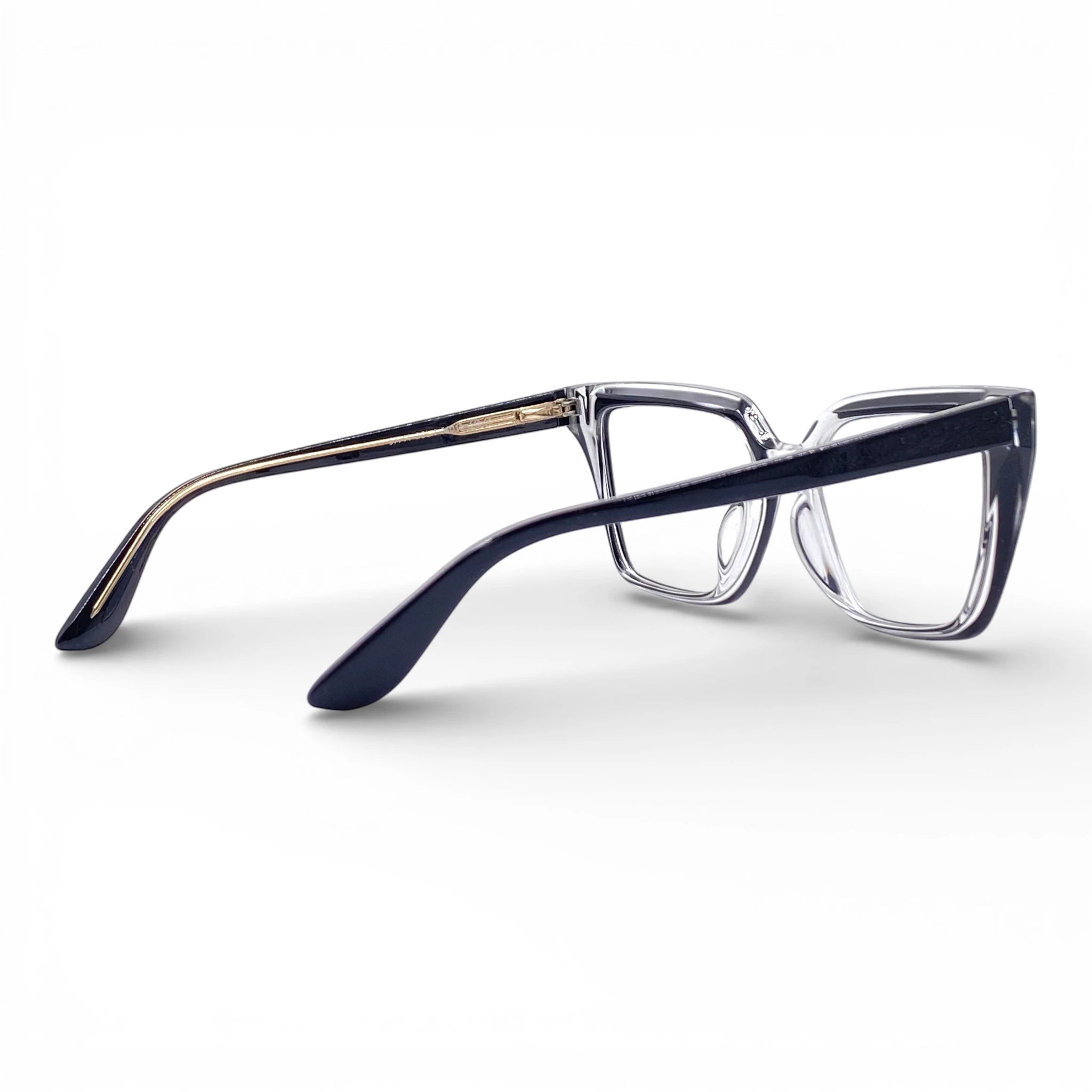 Gafas Ojo de Gato Romina — Negro/Transparente