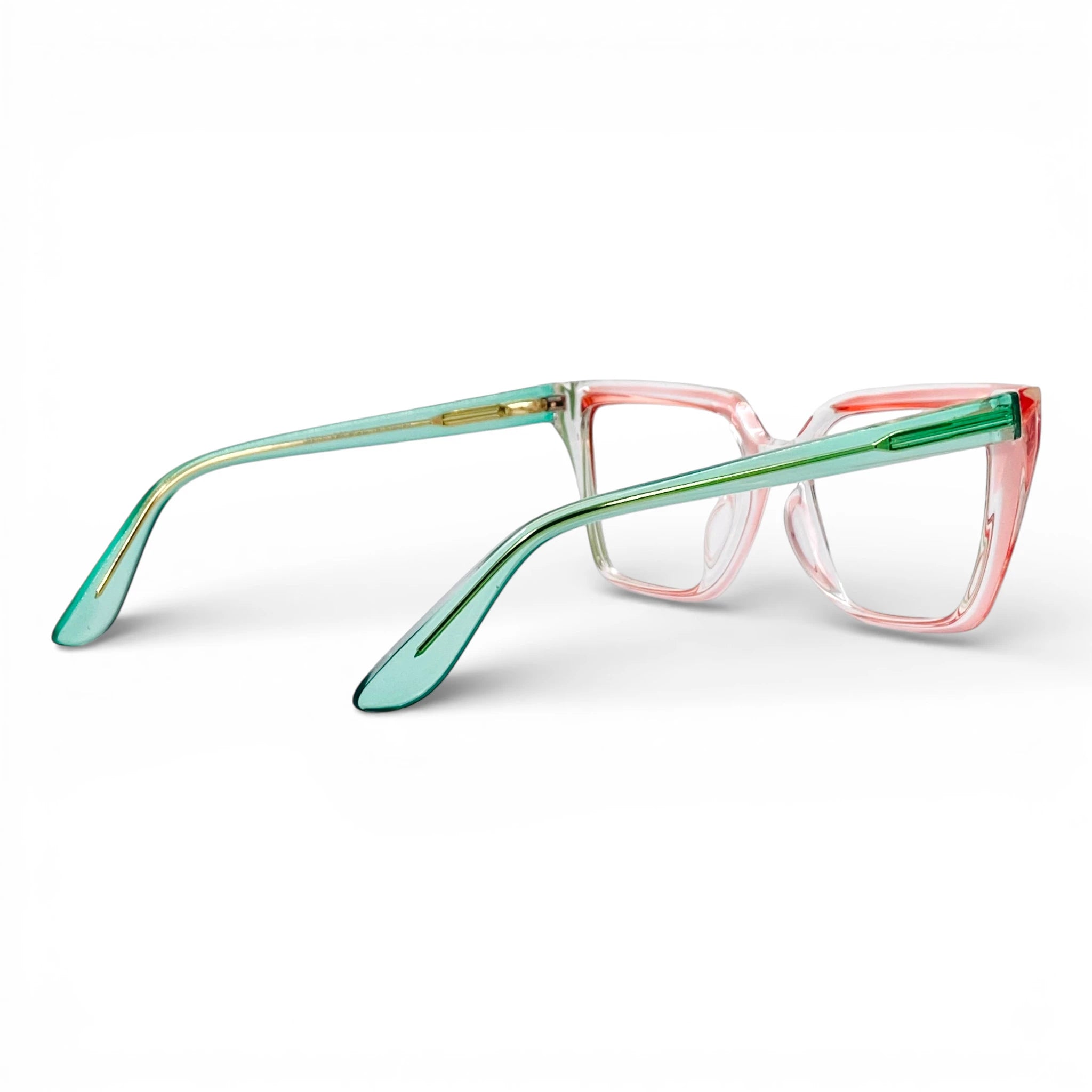 Gafas Ojo de Gato Romina — Verde/Rosa/Transparente