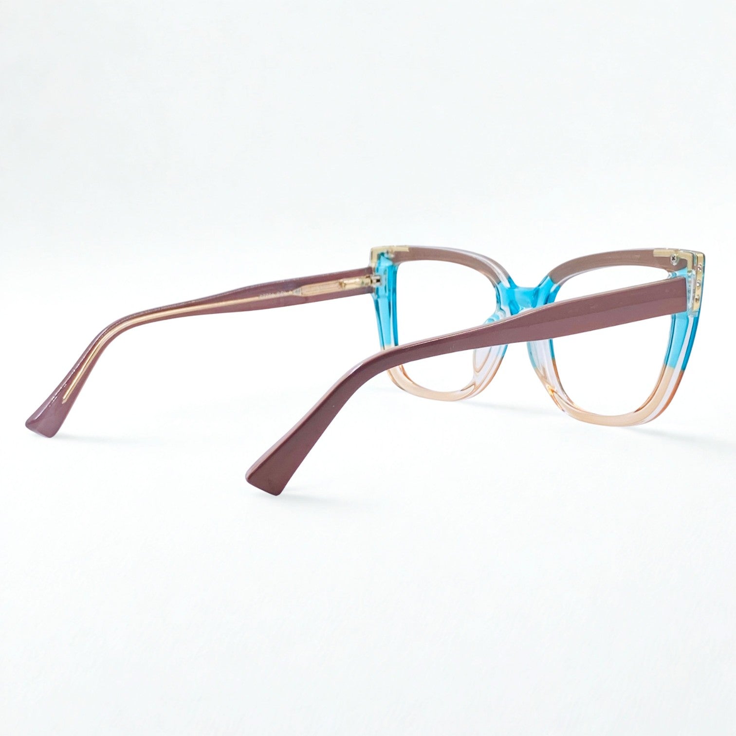 Gafas Akane — Azul/Café/Champaña