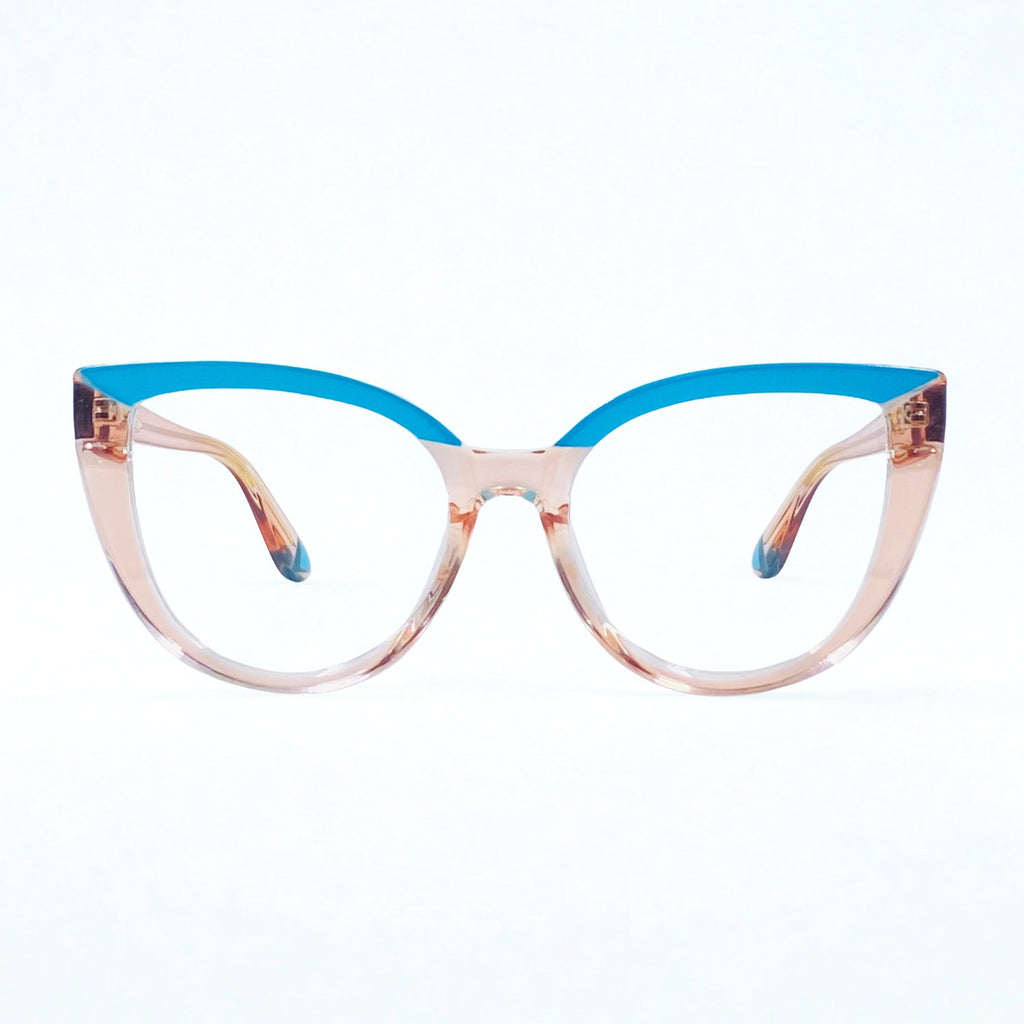 Gafas Ojo de Gato Naomi — Azul/Champaña