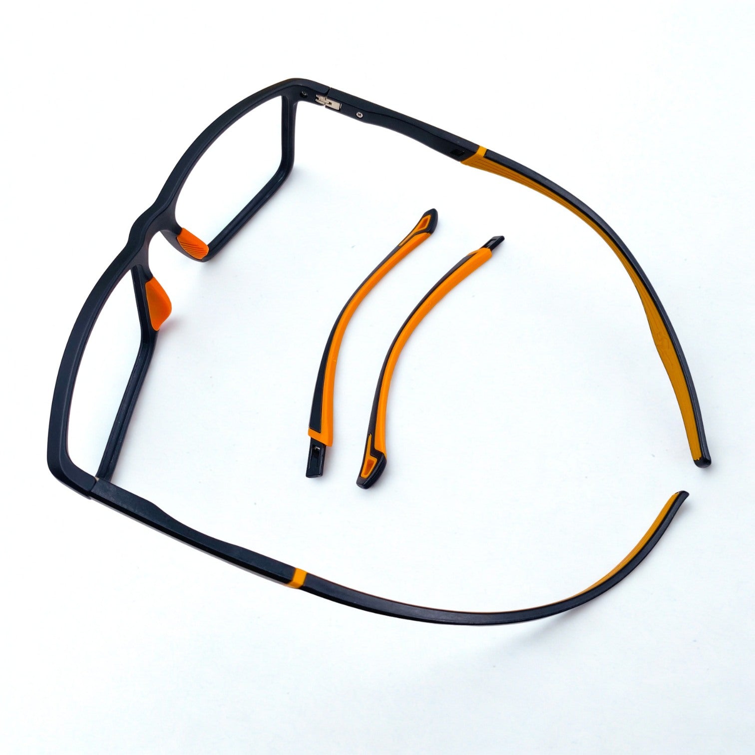 Titan | Gafas Multifunción con Varillas Intercambiables — Negro/Naranja