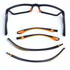 Titan | Gafas Multifunción con Varillas Intercambiables — Negro/Naranja