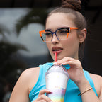 Gafas Ojo de Gato Makalú — Azul/Naranja/Carey