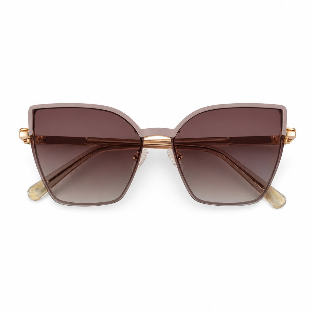 Gafas Amara Clip-On Magnéticas Polarizadas - Beige/Dorado