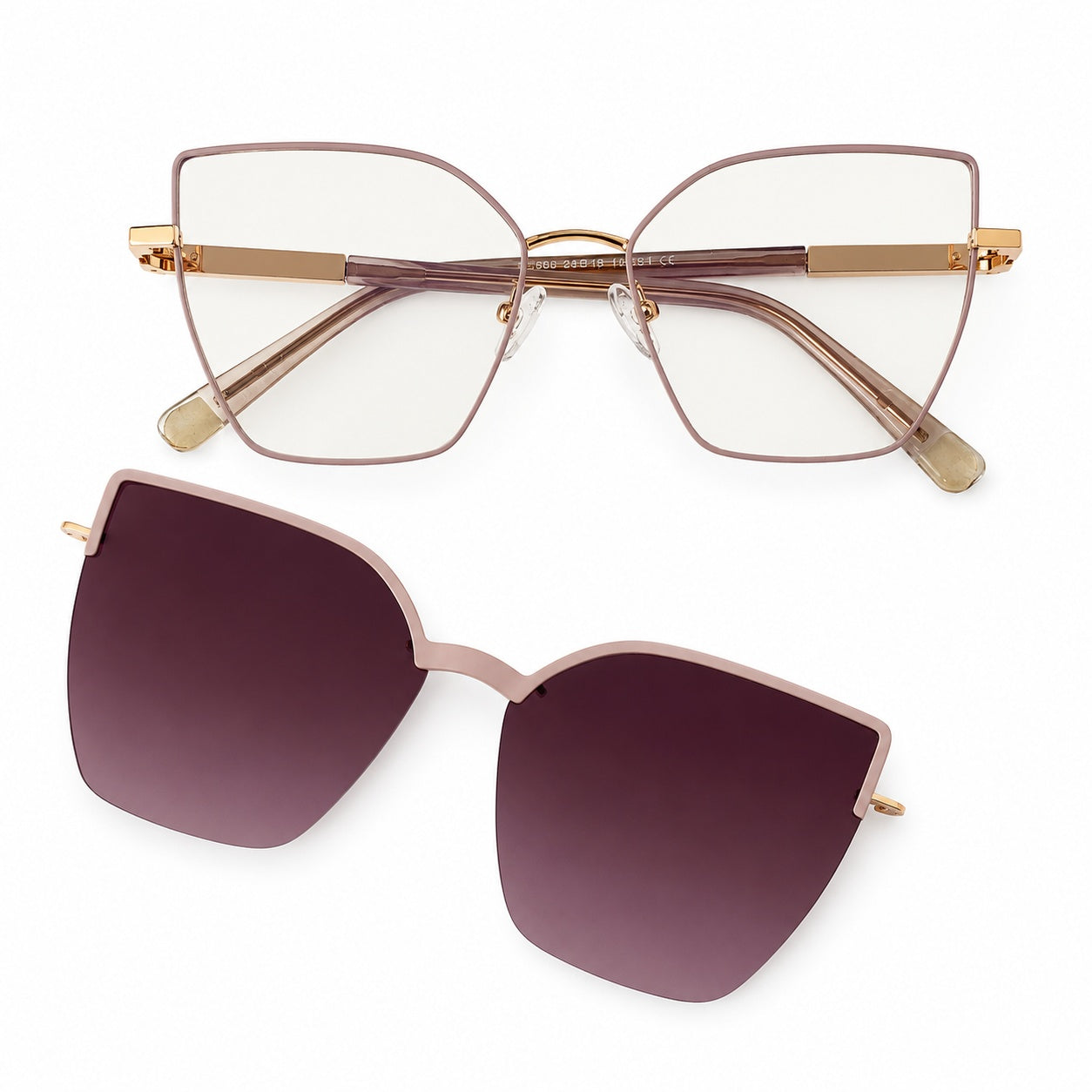 Gafas Amara Clip-On Magnéticas Polarizadas - Beige/Dorado