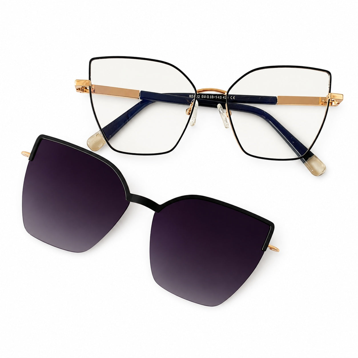 Gafas Amara Clip-On Magnéticas Polarizadas - Negro/Dorado