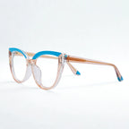 Gafas Ojo de Gato Naomi — Azul/Champaña