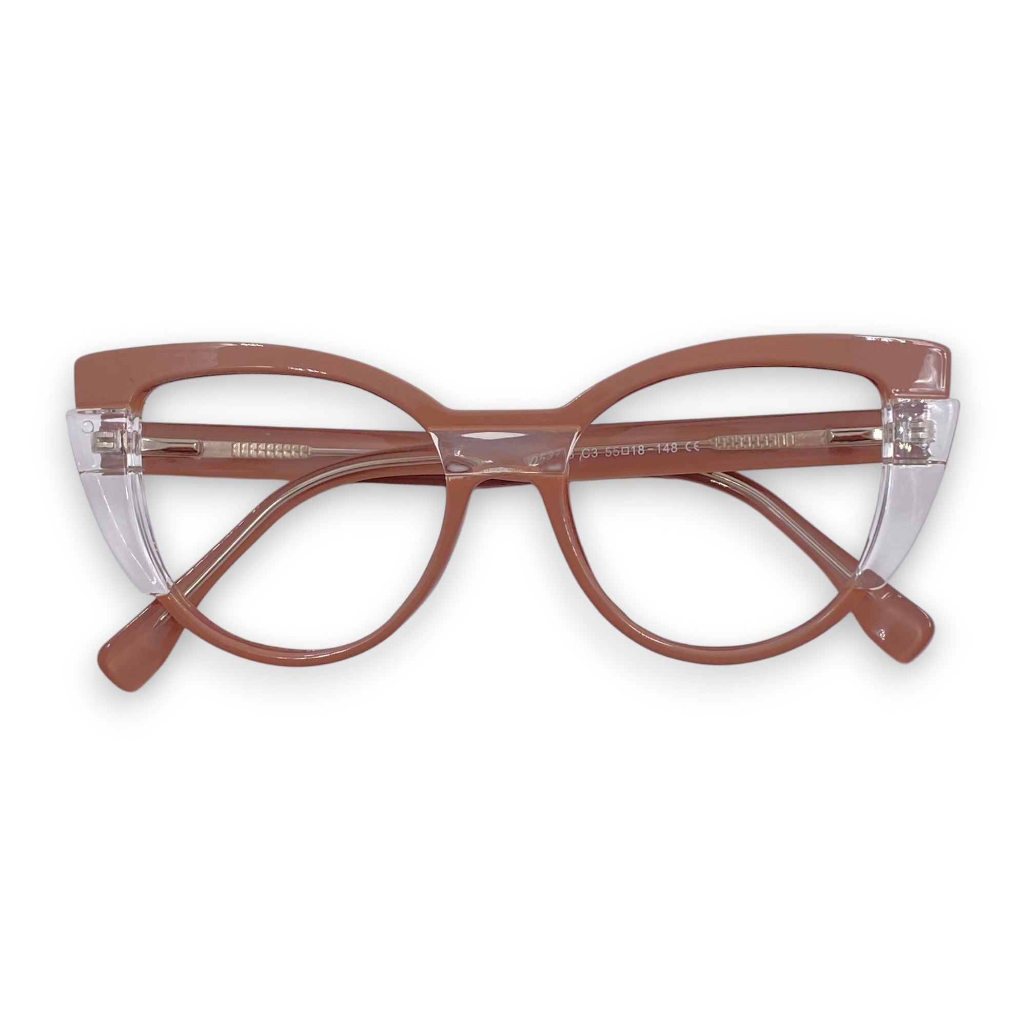 Gafas Ojo de Gato Yuna — Marrón rosado/Transparente