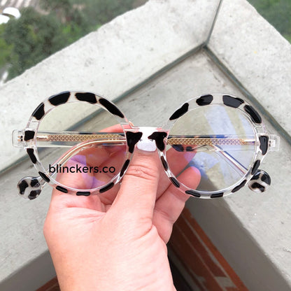 Gafas Redondas Leire - Leopardo transparente